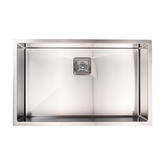 810x505mm Handmade 1.5mm Stainless Steel Undermount / Topmount Kitchen Sink with Square Waste