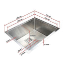 550x455mm Handmade 1.5mm Stainless Steel Kitchen Sink with Waste and Grid-9