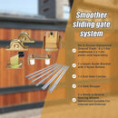 Sliding Gate Hardware Accessories Kit - 6m Track, Wheels, Stopper, Roller Guide-8