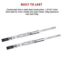 10 Pairs of 500mm Soft Close Full Extension Ball Bearing Drawer Runner-7