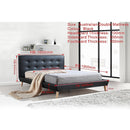 Double PU Leather Deluxe Bed Frame Black-10