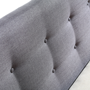 Double Linen Fabric Deluxe Bed Frame Grey-4