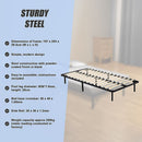 King Single Metal Bed Frame - Bedroom Furniture-10