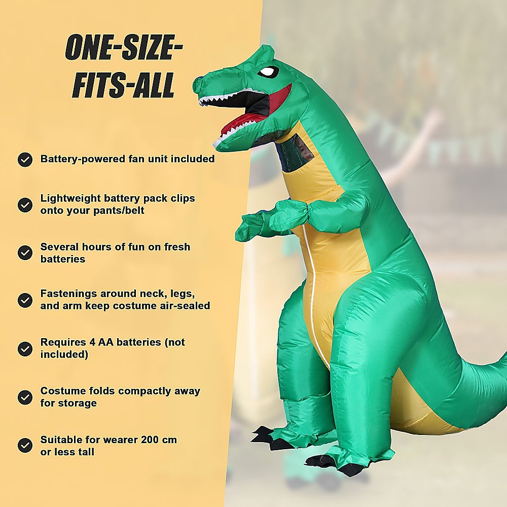 Dinosaur T-Rex Fancy Dress Fan Inflatable Costume Tyrannosaurus Suit