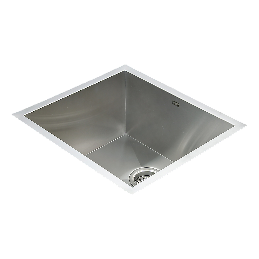 510x450mm Handmade Stainless Steel Undermount / Topmount Kitchen Laundry Sink with Waste