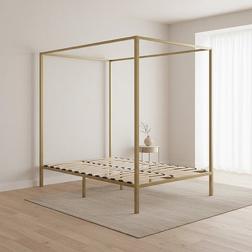 4 Four Poster Queen Bed Frame - 0