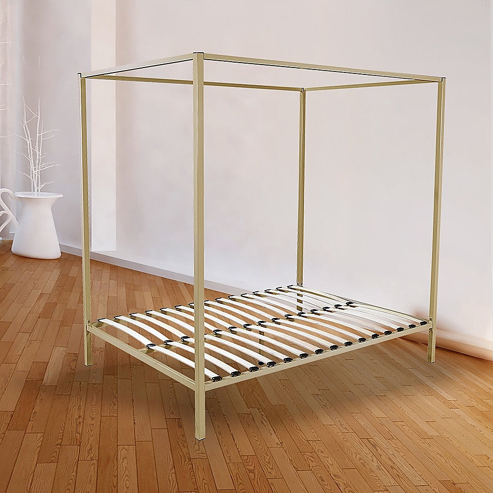 4 Four Poster Queen Bed Frame - 0