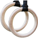 Birch Wood Gymnastic Rings with Adjustable Straps – Strength & Calisthenics Training-5