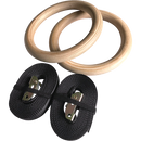 Birch Wood Gymnastic Rings with Adjustable Straps – Strength & Calisthenics Training-6