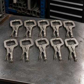 10pc Heavy Duty Steel C-Clamps 6" Mig Welding Locking Plier Vice Grip - 0