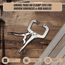 10pc Heavy Duty Steel C-Clamps 6" Mig Welding Locking Plier Vice Grip-8