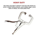 10pc Heavy Duty Steel C-Clamps 6" Mig Welding Locking Plier Vice Grip-10