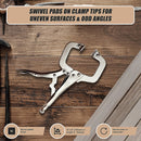 10pc Heavy Duty Steel C-Clamps 6" Mig Welding Locking Plier Vice Grip-15