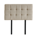 Linen Fabric Single Bed Deluxe Headboard Bedhead - Beige-3