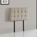 Linen Fabric Single Bed Deluxe Headboard Bedhead - Beige-4