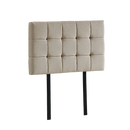 Linen Fabric Single Bed Deluxe Headboard Bedhead - Beige-6