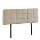 Linen Fabric Double Bed Deluxe Headboard Bedhead - Beige-8