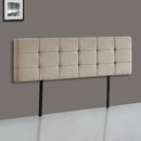 Linen Fabric King Bed Deluxe Headboard Bedhead - Beige-3