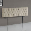 Linen Fabric King Bed Deluxe Headboard Bedhead - Beige-3