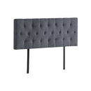 Linen Fabric Double Bed Deluxe Headboard Bedhead - Grey-2