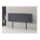 Linen Fabric King Bed Deluxe Headboard Bedhead - Grey-1