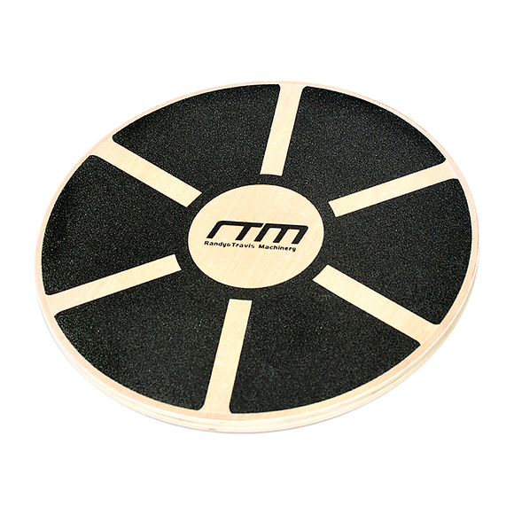 Heavy Duty 15.5" Wooden Balance Board with Non-Slip Pad for Fitness Training