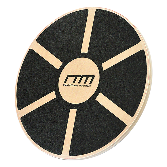 Heavy Duty 15.5" Wooden Balance Board with Non-Slip Pad for Fitness Training