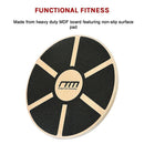 Heavy Duty 15.5" Wooden Balance Board with Non-Slip Pad for Fitness Training-9