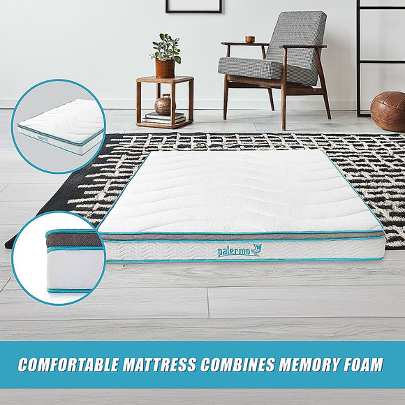 King 20cm Hybrid Mattress – Memory Foam and Innerspring Support
