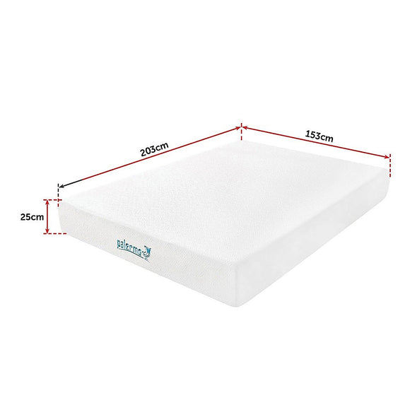 Queen 25cm Gel Memory Foam Mattress – Dual-Layered Comfort with CertiPUR-US® Certified Foam