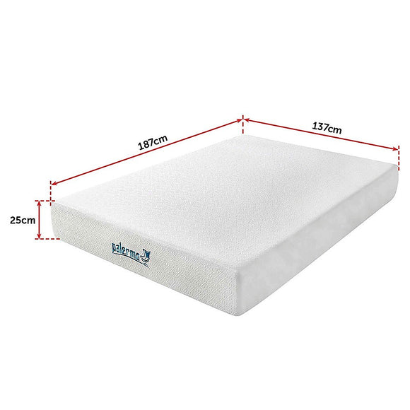 Double 25cm Gel Memory Foam Mattress – Dual-Layered Comfort with CertiPUR-US® Certified Foam
