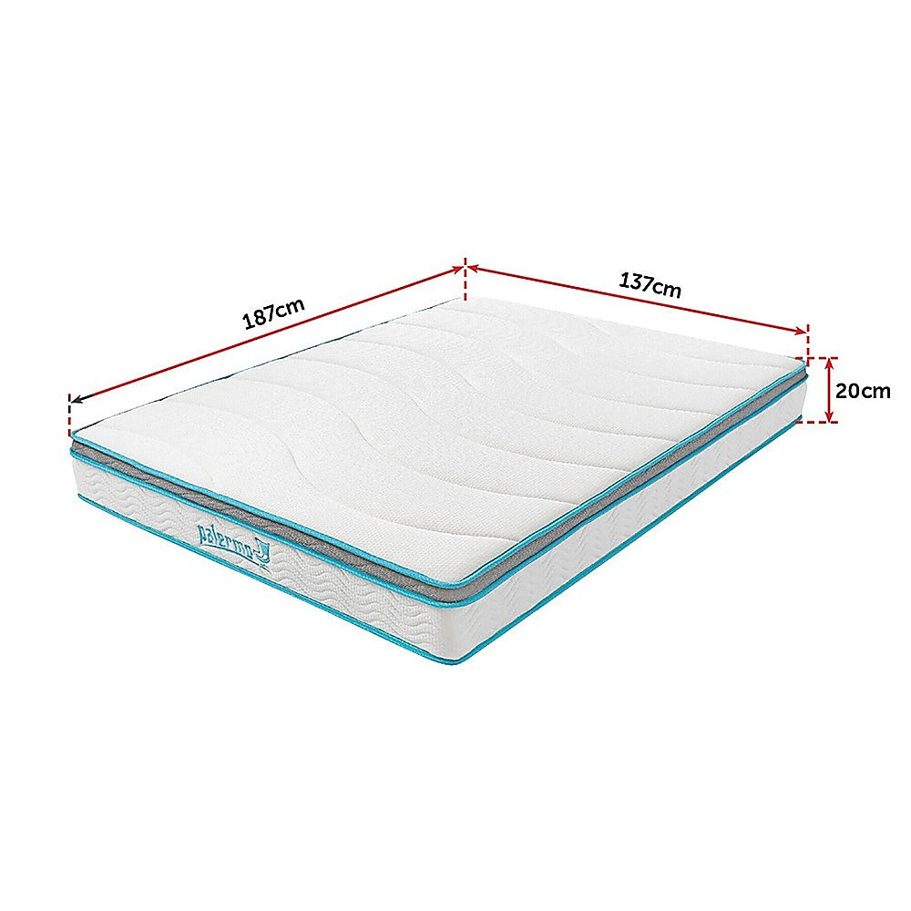 Palermo Double 20cm Memory Foam and Innerspring Hybrid Mattress