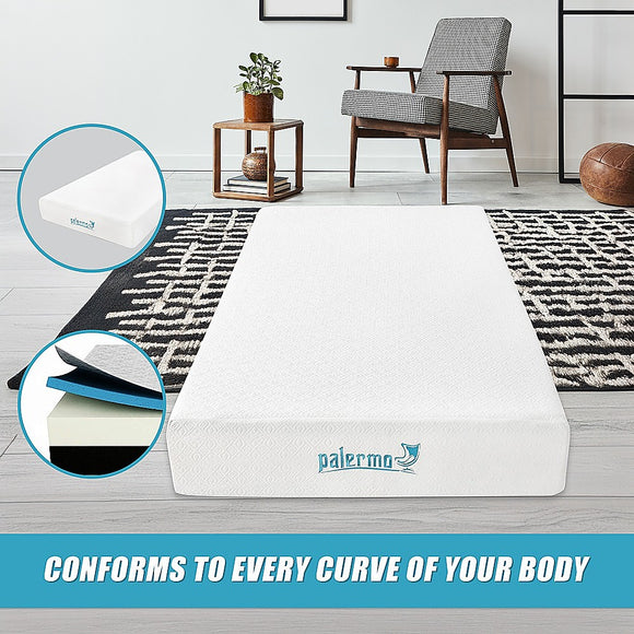 King Single 25cm Gel Memory Foam Mattress – Dual-Layered Comfort with CertiPUR-US® Certified Foam