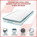 King Single 20cm Hybrid Mattress – Memory Foam and Innerspring Support-3