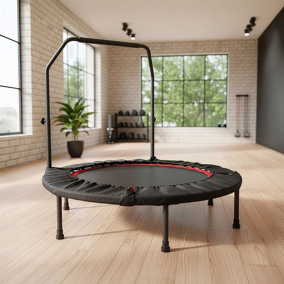 Mini Rebounder Trampoline with Adjustable Handle – Fitness Bounce Trainer