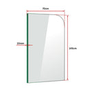 700 x 1450mm Frameless Bath Panel 10mm Glass Shower Screen By Della Francesca-5
