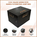 3 IN 1 Black Wood Plyo Games Plyometric Jump Box-5