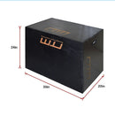 3 IN 1 Black Wood Plyo Games Plyometric Jump Box-9