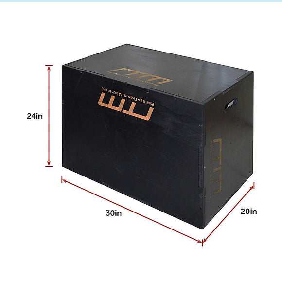 3 IN 1 Black Wood Plyo Games Plyometric Jump Box