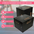 3 IN 1 Black Wood Plyo Games Plyometric Jump Box-9
