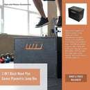 3 IN 1 Black Wood Plyo Games Plyometric Jump Box-9