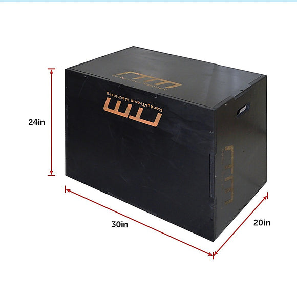 3 IN 1 Black Wood Plyo Games Plyometric Jump Box