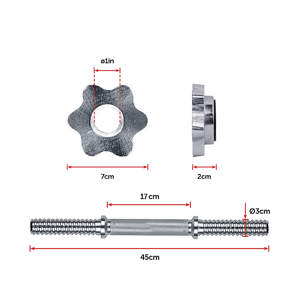 30KG Dumbbell Adjustable Weight Set