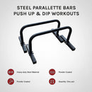 Steel Parallette Bars for Push Ups, Dips & Calisthenics Home Strength Training-8