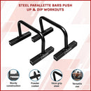 Steel Parallette Bars Push Up & Dip Workouts-3