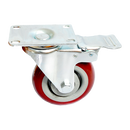 4 x 4" Heavy Duty PU Swivel Castor Wheels With Brake-7