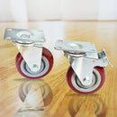 4 x 4" Heavy Duty PU Swivel Castor Wheels With Brake-11