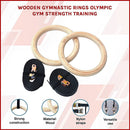 235mm Wooden Gymnastic Rings – Olympic Gym Strength Training & Fitness-3