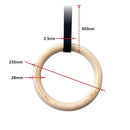 235mm Wooden Gymnastic Rings – Olympic Gym Strength Training & Fitness-11