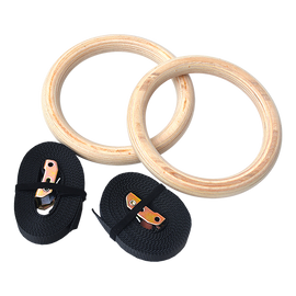 Wooden Gymnastic Rings Olympic Gym Strength Training